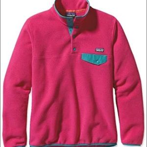 Pink Patagonia Synchilla Snap Fleece Pullover